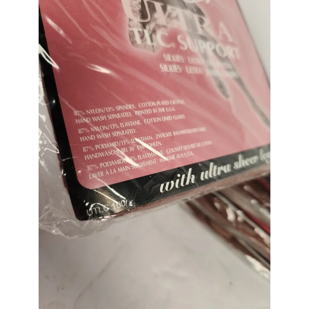 Lot of 6 Vintage Silkies Ultra TLC Support Pantyhose XXL Queen 6-Beige 100602